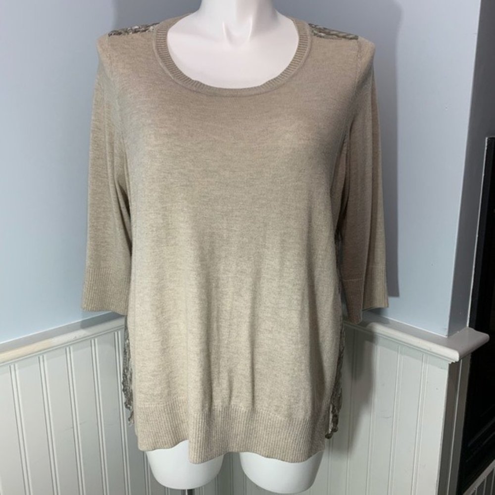 Verve ami | 1/2 Sleeve Snake Skin Sweater Blouse